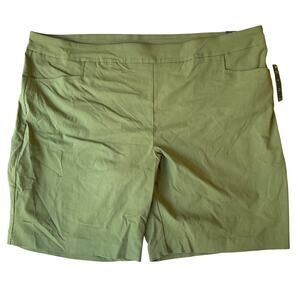 Terra & Sky Green Stretch Bermuda Shorts